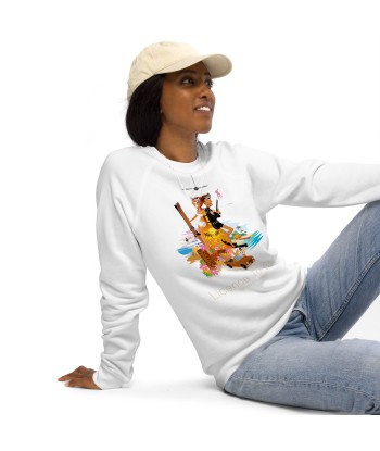 Sweatshirt écologique raglan unisexe License to Chill Vamos a la Playa rembourrage situé sous