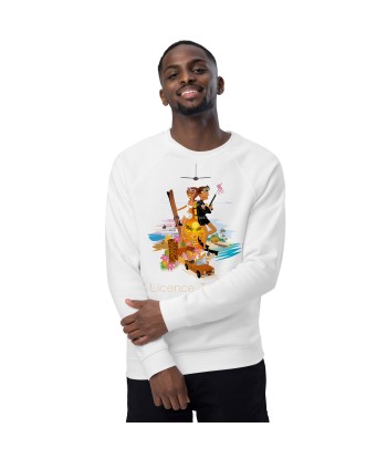 Sweatshirt écologique raglan unisexe License to Chill Vamos a la Playa rembourrage situé sous