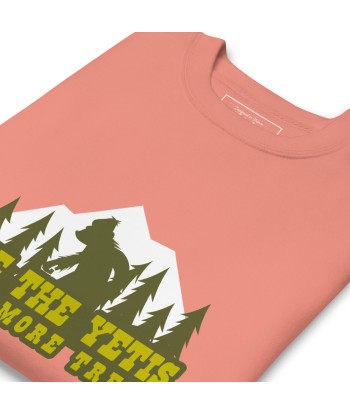 Sweatshirt premium unisexe Save the Yetis, Plant more Trees est présent 