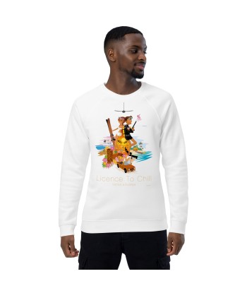 Sweatshirt écologique raglan unisexe License to Chill Vamos a la Playa rembourrage situé sous