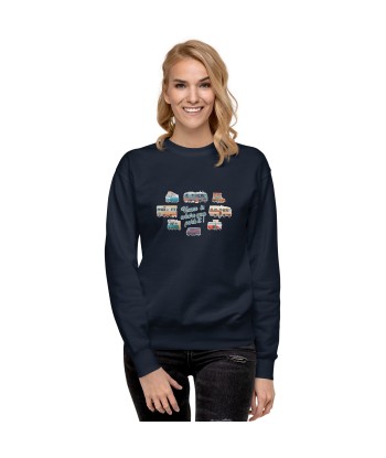 Sweatshirt premium unisexe Square Vintage Campers les ligaments