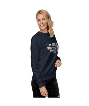 Sweatshirt premium unisexe Square Vintage Campers les ligaments