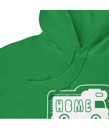 Sweat à capuche d'hiver unisexe Vintage Campers: Home is where you park it sur couleurs vives (face & dos) votre restaurant rapide dans 