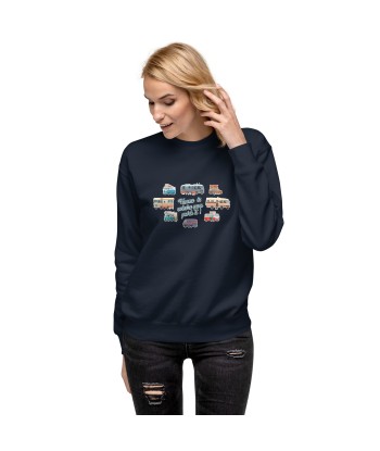 Sweatshirt premium unisexe Square Vintage Campers les ligaments