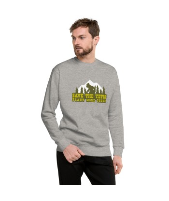 Sweatshirt premium unisexe Save the Yetis, Plant more Trees est présent 