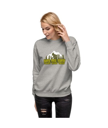 Sweatshirt premium unisexe Save the Yetis, Plant more Trees est présent 