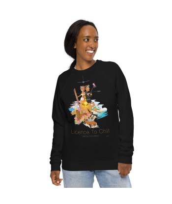 Sweatshirt écologique raglan unisexe License to Chill Vamos a la Playa rembourrage situé sous