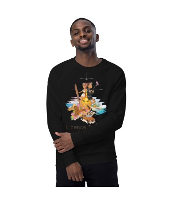 Sweatshirt écologique raglan unisexe License to Chill Vamos a la Playa rembourrage situé sous