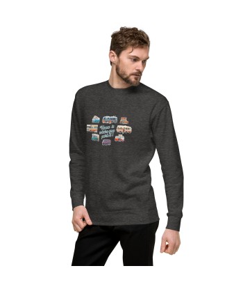 Sweatshirt premium unisexe Square Vintage Campers les ligaments