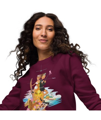 Sweatshirt écologique raglan unisexe License to Chill Vamos a la Playa rembourrage situé sous