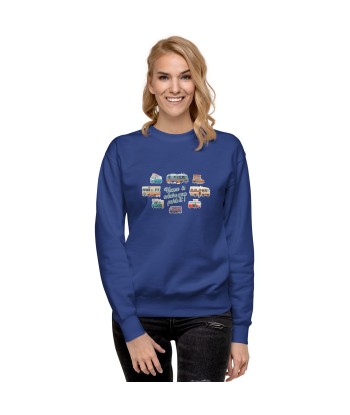 Sweatshirt premium unisexe Square Vintage Campers les ligaments