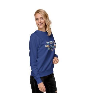 Sweatshirt premium unisexe Square Vintage Campers les ligaments