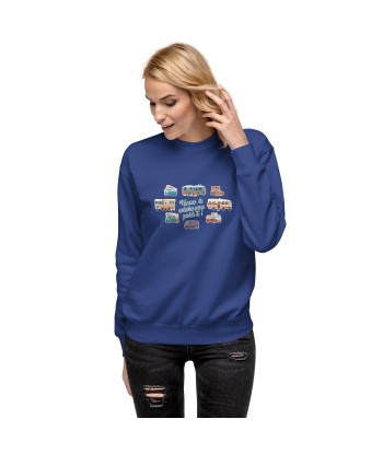 Sweatshirt premium unisexe Square Vintage Campers les ligaments