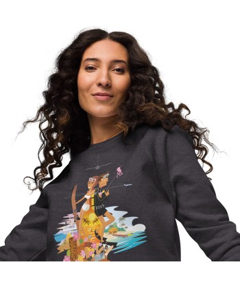 Sweatshirt écologique raglan unisexe License to Chill Vamos a la Playa rembourrage situé sous