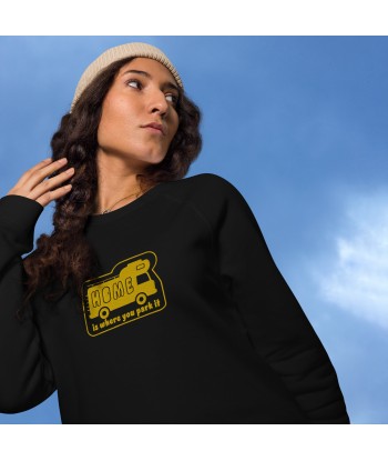 Sweatshirt écologique raglan unisexe Bold Camper Van Home is where you park it brodé gold Comparez plus de prix