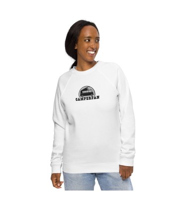 Sweatshirt écologique raglan unisexe Camperfan grand motif brodé noir/blanc commande en ligne