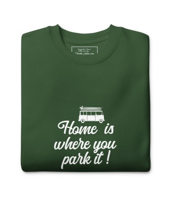 Sweatshirt premium unisexe White Surf Combi Home is where you park it En savoir plus