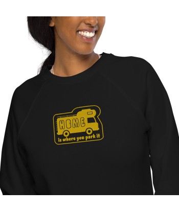 Sweatshirt écologique raglan unisexe Bold Camper Van Home is where you park it brodé gold Comparez plus de prix