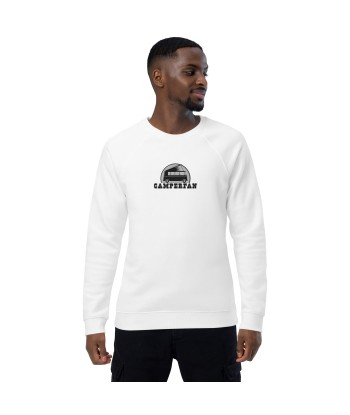 Sweatshirt écologique raglan unisexe Camperfan grand motif brodé noir/blanc commande en ligne