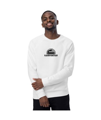 Sweatshirt écologique raglan unisexe Camperfan grand motif brodé noir/blanc commande en ligne