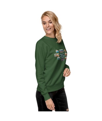 Sweatshirt premium unisexe Square Vintage Campers les ligaments