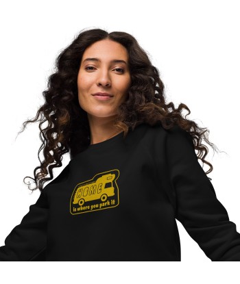 Sweatshirt écologique raglan unisexe Bold Camper Van Home is where you park it brodé gold Comparez plus de prix