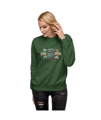 Sweatshirt premium unisexe Square Vintage Campers les ligaments