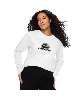 Sweatshirt écologique raglan unisexe Camperfan grand motif brodé noir/blanc commande en ligne