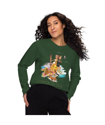 Sweatshirt écologique raglan unisexe License to Chill Vamos a la Playa rembourrage situé sous