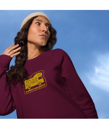 Sweatshirt écologique raglan unisexe Bold Camper Van Home is where you park it brodé gold Comparez plus de prix