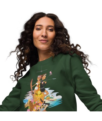 Sweatshirt écologique raglan unisexe License to Chill Vamos a la Playa rembourrage situé sous