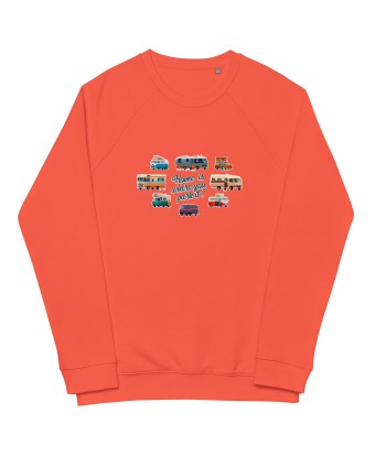 Sweatshirt écologique raglan unisexe Square Vintage Campers Pour