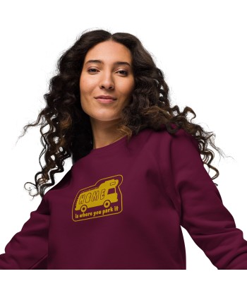 Sweatshirt écologique raglan unisexe Bold Camper Van Home is where you park it brodé gold Comparez plus de prix