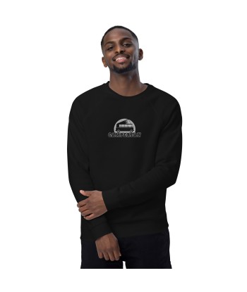 Sweatshirt écologique raglan unisexe Camperfan grand motif brodé noir/blanc commande en ligne