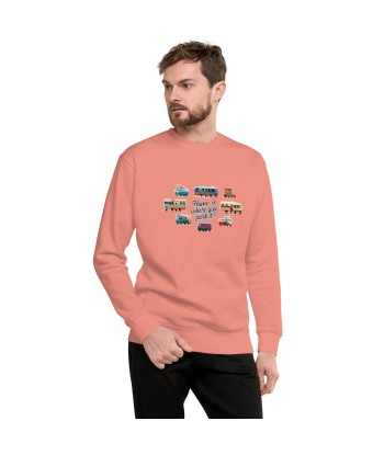 Sweatshirt premium unisexe Square Vintage Campers les ligaments