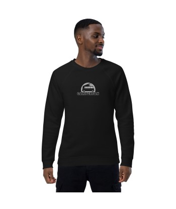 Sweatshirt écologique raglan unisexe Camperfan grand motif brodé noir/blanc commande en ligne