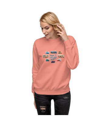 Sweatshirt premium unisexe Square Vintage Campers les ligaments