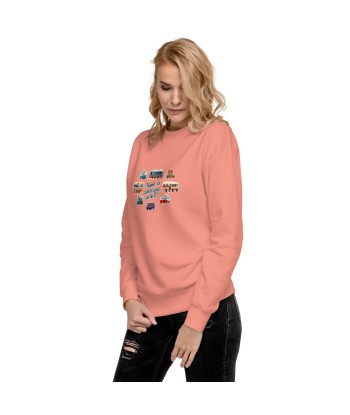 Sweatshirt premium unisexe Square Vintage Campers les ligaments