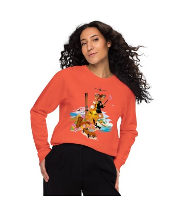 Sweatshirt écologique raglan unisexe License to Chill Vamos a la Playa rembourrage situé sous