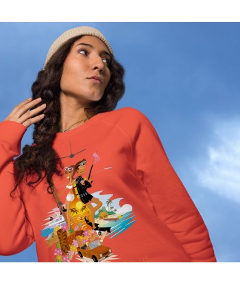 Sweatshirt écologique raglan unisexe License to Chill Vamos a la Playa rembourrage situé sous