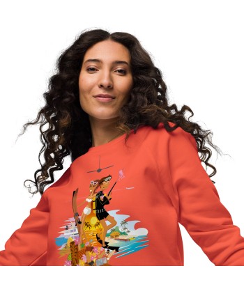 Sweatshirt écologique raglan unisexe License to Chill Vamos a la Playa rembourrage situé sous