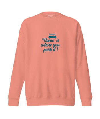 Sweatshirt premium unisexe Blue Surf Combi Home is where you park it s'inspire de l'anatomie humaine