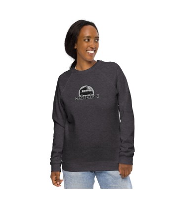 Sweatshirt écologique raglan unisexe Camperfan grand motif brodé noir/blanc commande en ligne