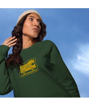 Sweatshirt écologique raglan unisexe Bold Camper Van Home is where you park it brodé gold Comparez plus de prix