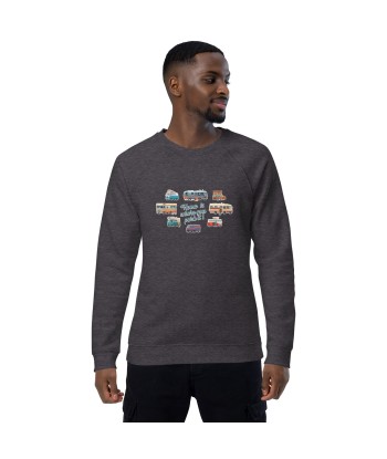 Sweatshirt écologique raglan unisexe Square Vintage Campers Pour