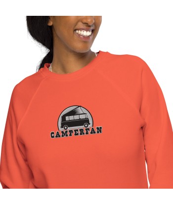 Sweatshirt écologique raglan unisexe Camperfan grand motif brodé noir/blanc commande en ligne