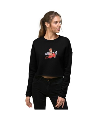 Sweat-Shirt Crop-Top Vespa Girl in St Tropez Le MVP de beaucoup