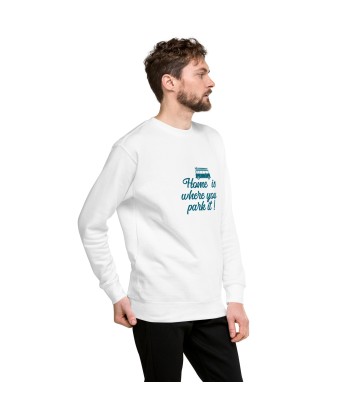 Sweatshirt premium unisexe Blue Surf Combi Home is where you park it s'inspire de l'anatomie humaine