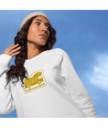 Sweatshirt écologique raglan unisexe Bold Camper Van Home is where you park it brodé gold Comparez plus de prix