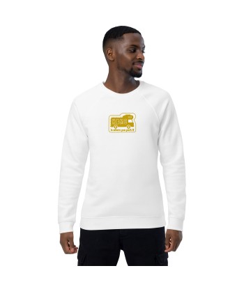 Sweatshirt écologique raglan unisexe Bold Camper Van Home is where you park it brodé gold Comparez plus de prix